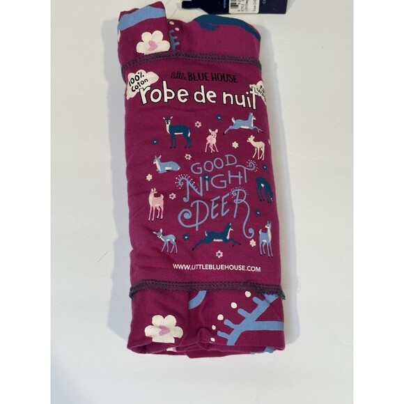 Hatley Little Blue House Winter Sleepshirt NWT Women Goodnight Deer Cotton PJ - Picture 2 of 3